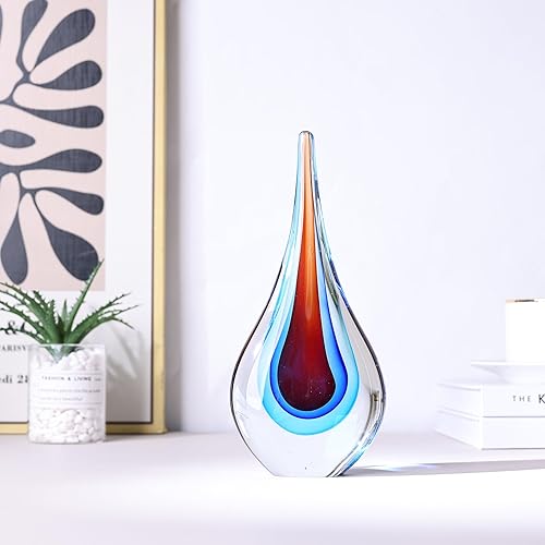 Miniatura 8 de Escultura de vidrio soplado a mano, decoración única de estilo mediterráneo, figura de cristal con acabado similar al cristal, pisapapeles