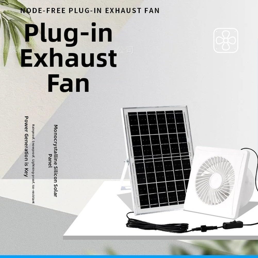 Extractor solar de 8 pulgadas con la batería de litio para la granja para la ventilación del invernadero y de la vivienda animal