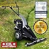 BRAST® Balkenmäher Benzin 3,5kW(4,8PS) mit Antrieb Schnittbreite 97cm Luft-Bereifung mit Geländeprofil Rasenmäher Hochgrasmäher Wiesen-Mäher 196ccm