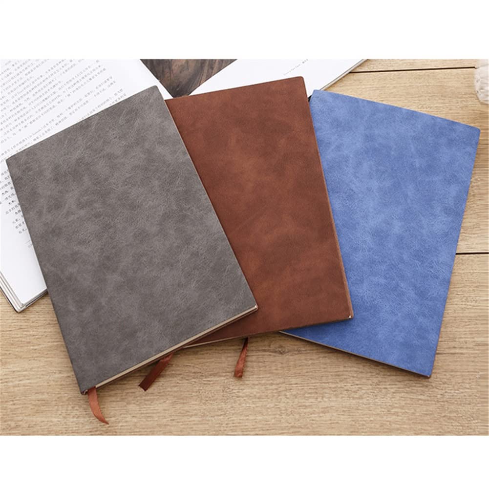 Cuadernos Vintage de Pu con hebilla, papelería, reuniones de negocios, trabajo, suave, grueso, sencillo, diario para adolescentes (estilo a)