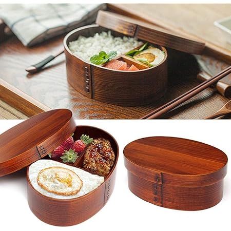Amazon 弁当箱 曲げわっぱ 天然漆塗り 二段収納型 くりぬき ランチボックス 寿司ボックス 純木製 きれい そらまめ弁当箱 通勤 通学 運動会 お花見 ハイキング 山登り 弁当箱 オンライン通販
