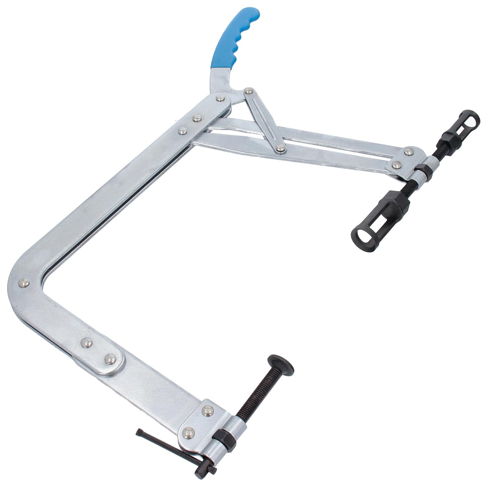 GEPCO Ventilfederspanner | Ventilfeder Werkzeug für Diesel & Benzin Motoren 35 – 200 mm Ausbau | Profi KFZ Werkzeug Universal | 2 Druckstücke 25/30 mm