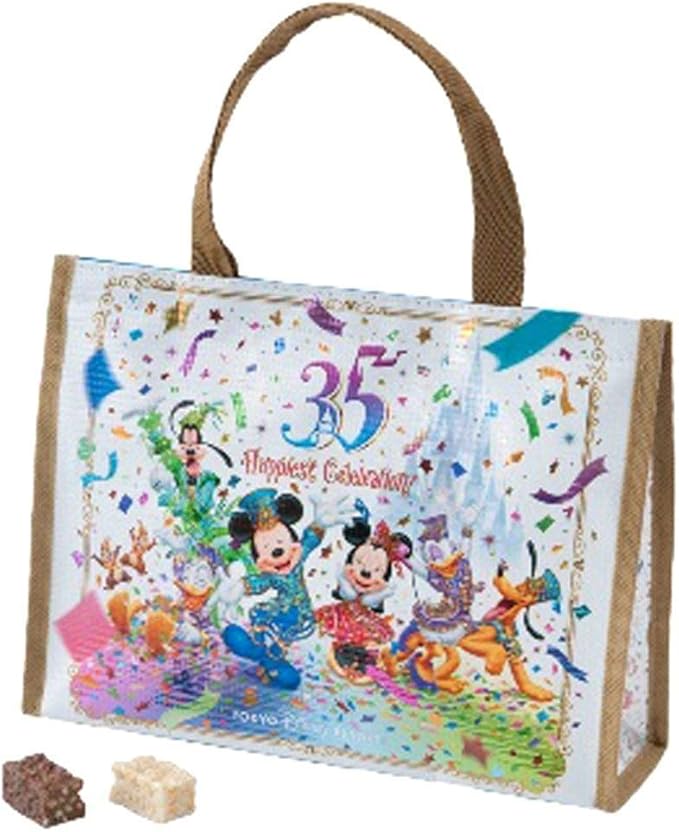 Amazon Co Jp 東京 ディズニー リゾート 35周年 Happiest Celebration ミニバッグ入り アーモンドチョコレートバー お菓子 ミッキー 他 リゾート 限定 食品 飲料 お酒