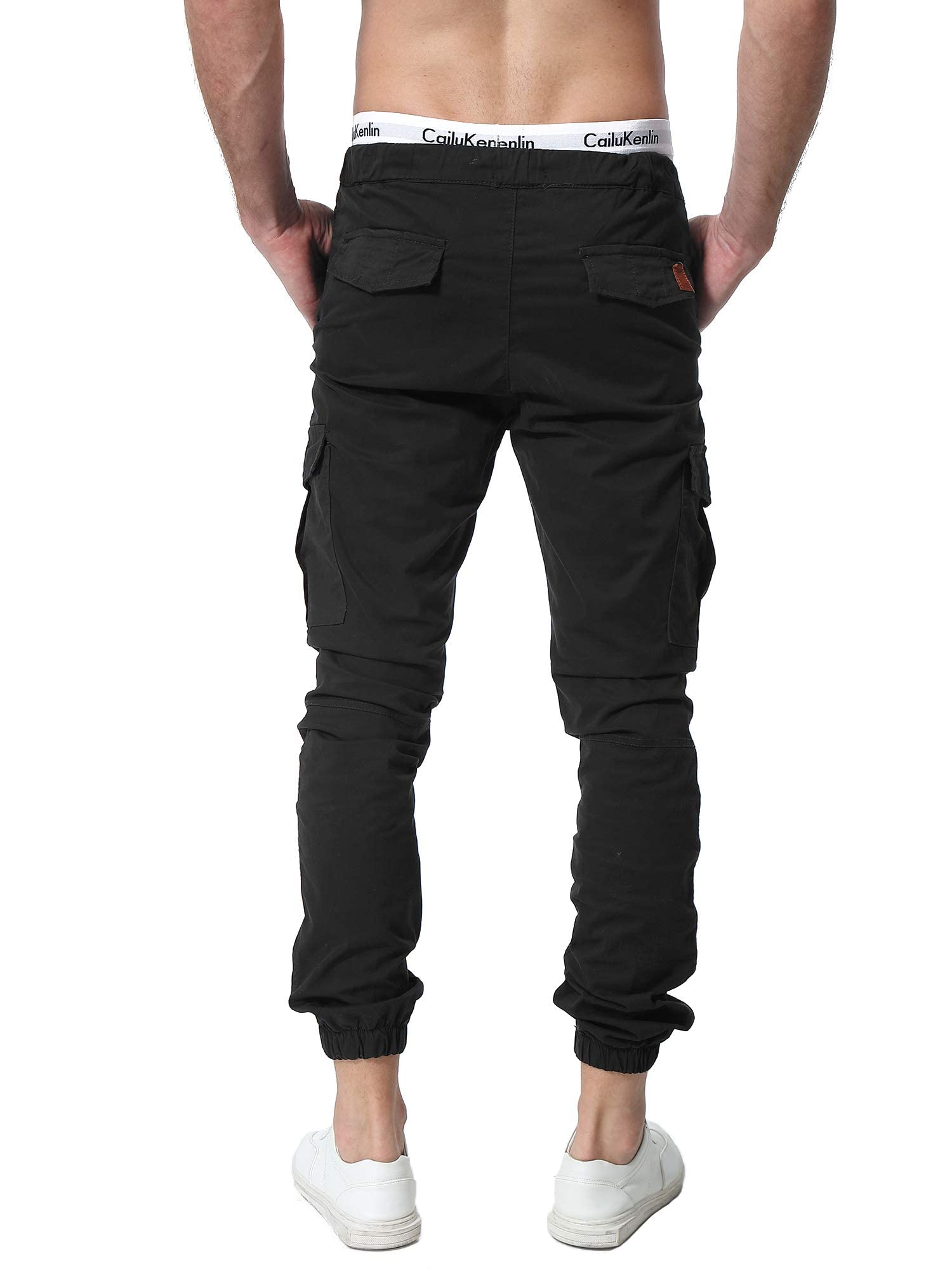 ZOEREA Herren Hose Chino Cargo Hose Baumwoll Slim Fit Casual Stretch Sporthose mit Taschen Streetwear