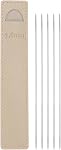 HARFINGTON 5Pcs Extra Fine Knitting Needles 0.8mm/0.03" Dia 14cm/ 5.5" Length Mini Double Pointed Stainless Steel Short Pin Needle for Sweater Clothing Sock