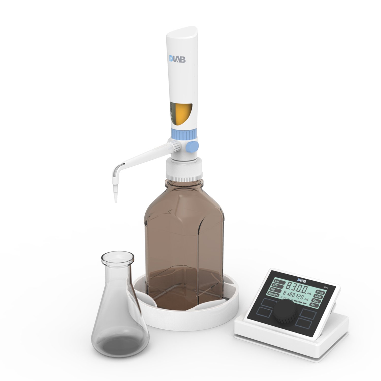 DLAB 7012300001 Dflow Digital Bottle Top Dispenser, 0.0199.99 mL