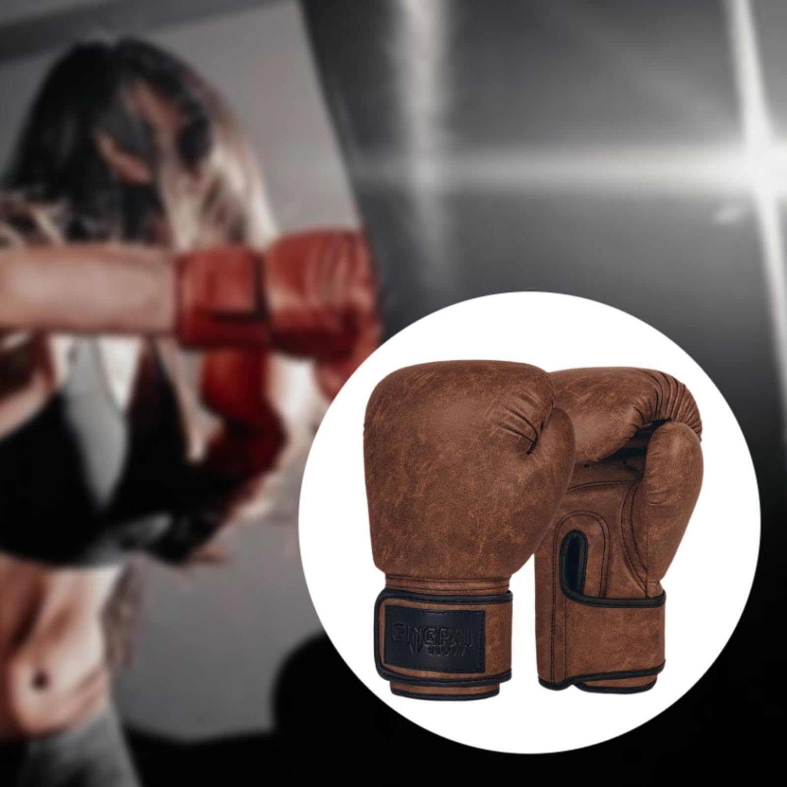 Boxhandschuhe Profi Boxhandschuhe Trainingshandschuhe Punchinghandschuhe Sparringhandschuhe mit Atmungsaktivem Pu für Fitnessstudio Kampfsport M