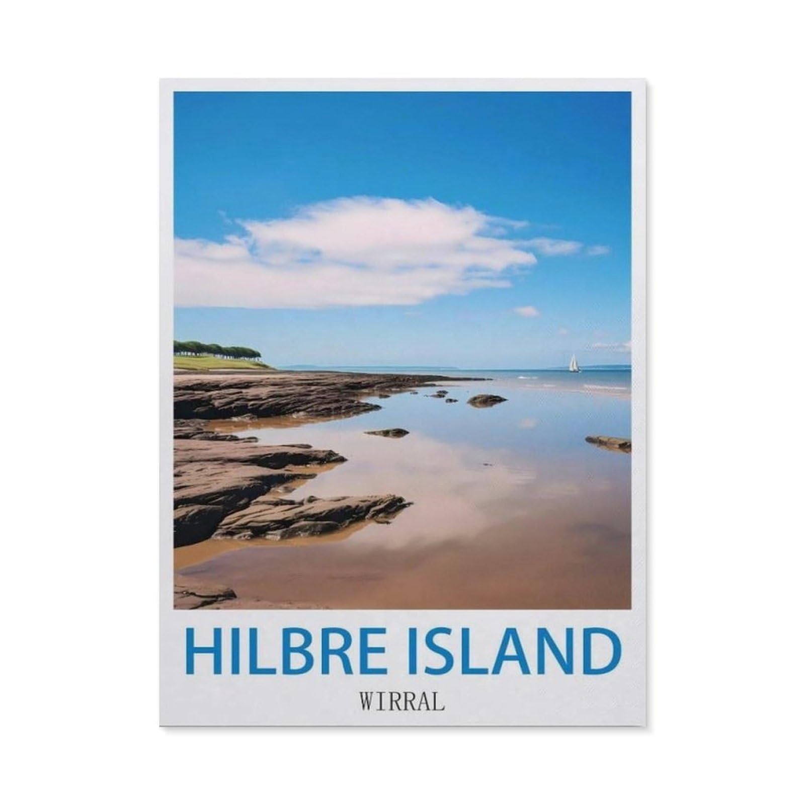 BEAYODKP Diamond Painting，Hilbre Island Wirral（50x60cm）