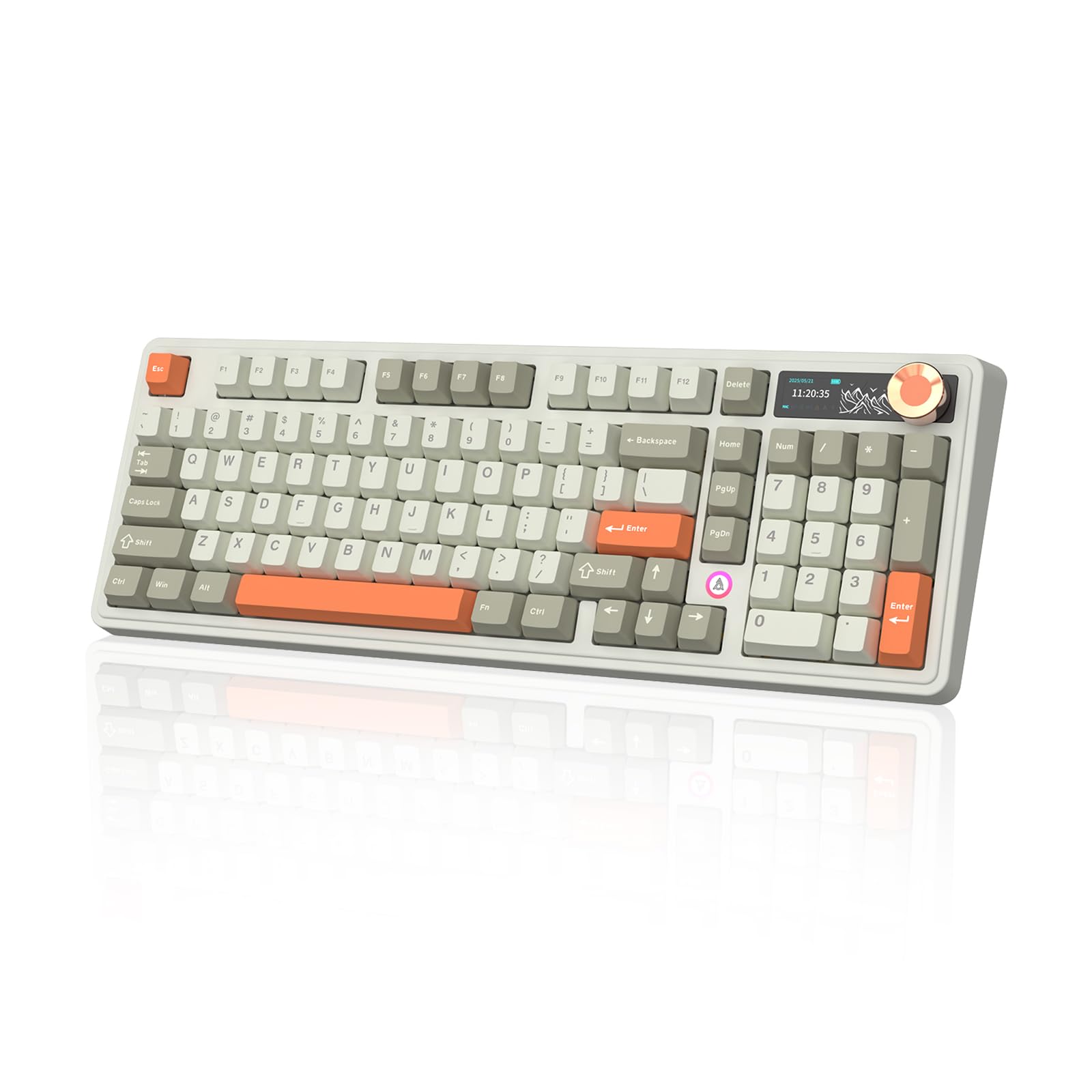 Ajazz AK980 V2 Wireless Mechanical Gaming Keyboard Tri-Mode BT5 0 2 4GHz USB-C 10000mAh Battery Hot Swappable RGB