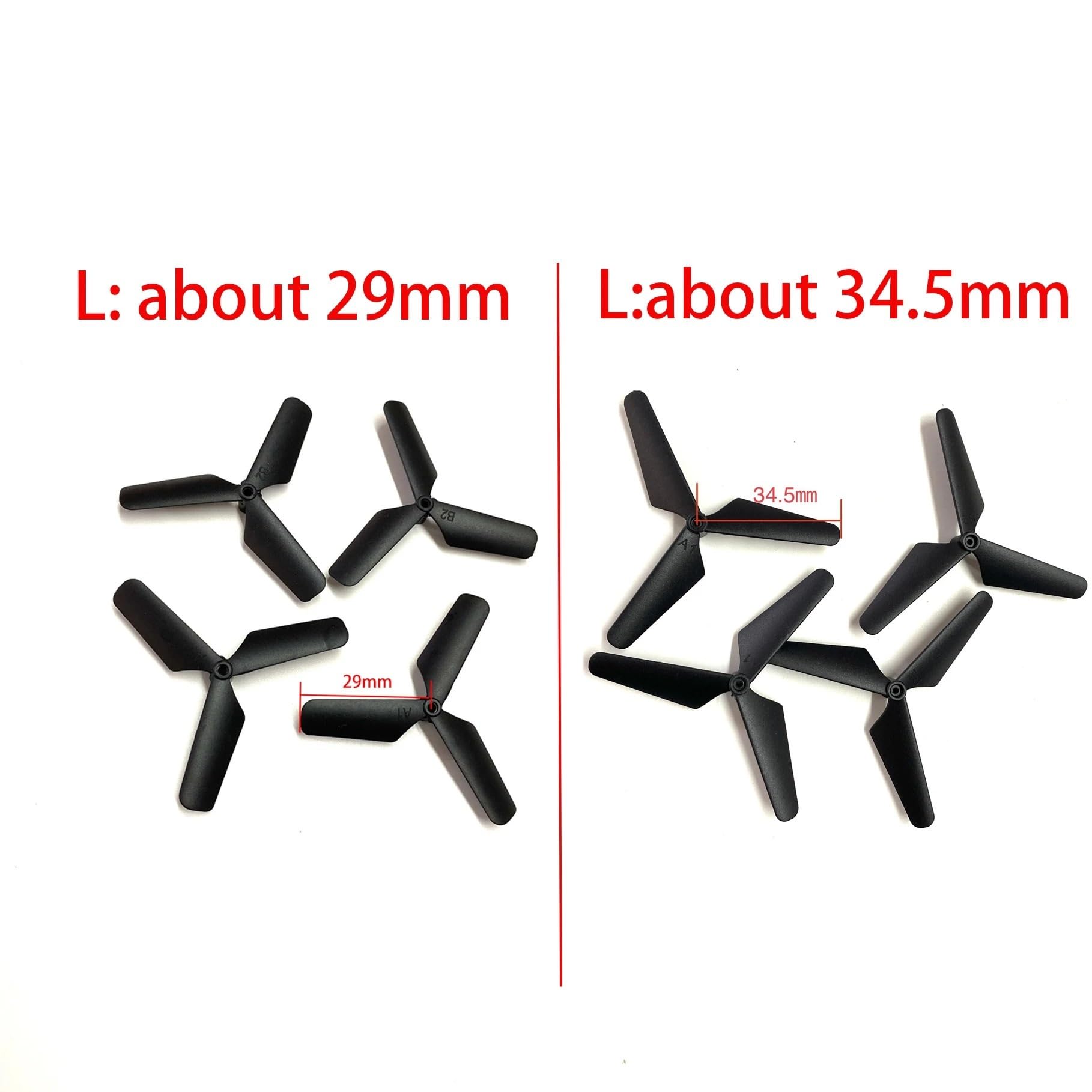 Compatible con Planeador de Espuma, hélices de Tres Palas, hélices de Control AB, avión RC, EPP, dron RC, helicóptero, Piezas(10set L 29mm)