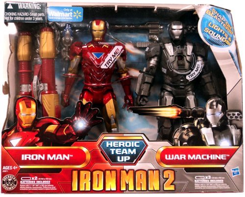 Iron Man 2 Exclusive 8 Inch Action Figure 2Pack Heroic Team Up Iron Man War Machine