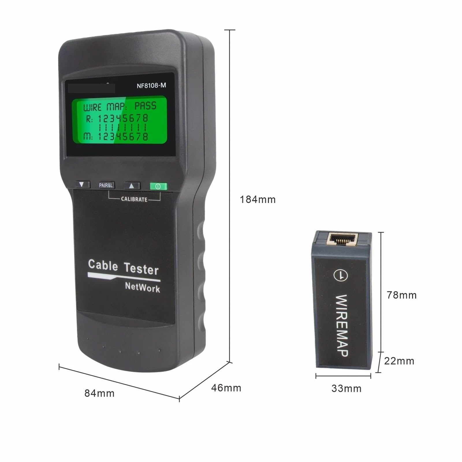 Tester per cavi di rete, Tester Per Cavi Di Rete, Con Display LCD Strumento Tracciamento Della Misurazione Lunghezza Multifunzionale,per cavo di rete