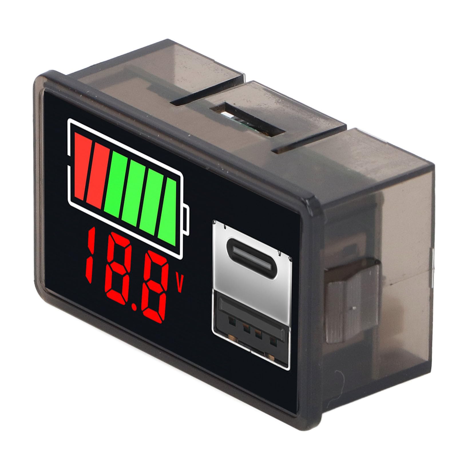 Generic Digital Battery Meter, Low Voltage Low Voltage Warning Battery Monitor for RV (Blue Backlight)