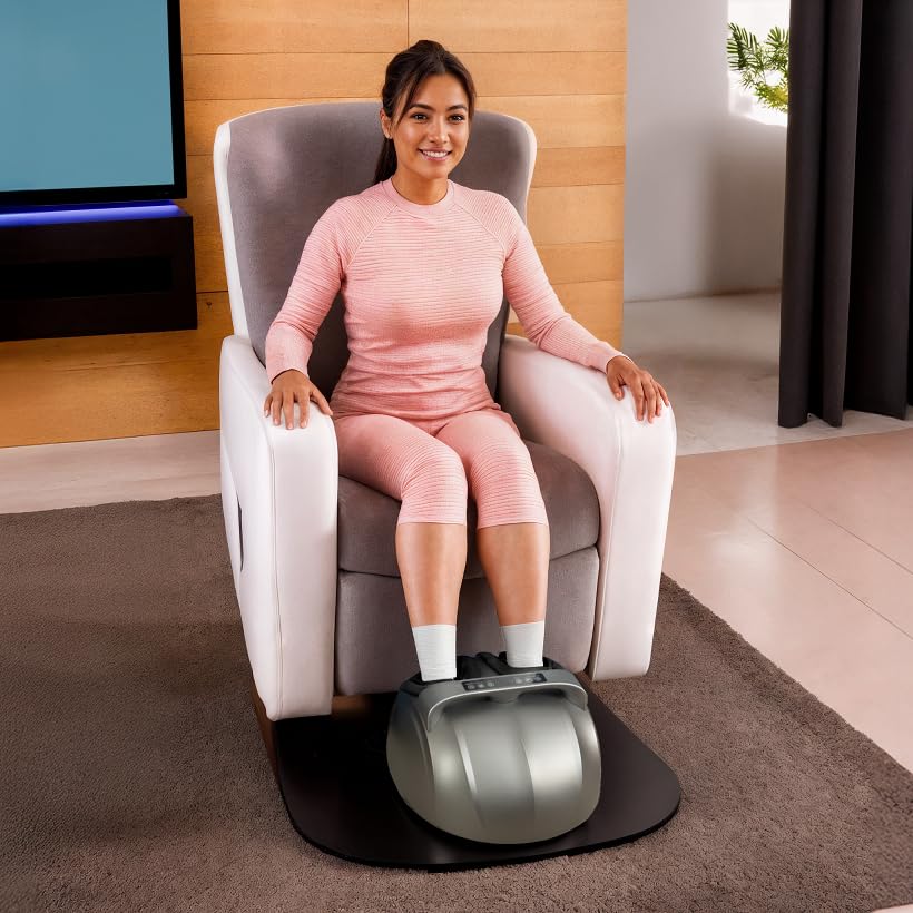 GLOBAL RELAX® | VITALZEN MINI PREMIUM Massaggiatore elettrico per i piedi | Massaggio a 360° I Compressione | Macchina per alleviare il dolore I Circolazione dei piede stanchi