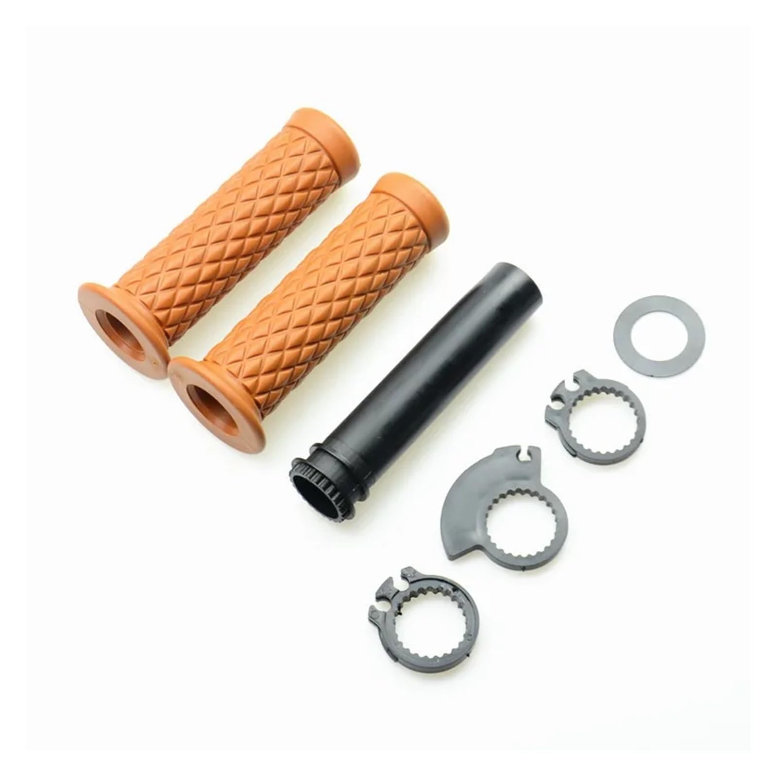 Kierownica motocykla ściskacz do Cafe Racer Bobber Clubman niestandardowe 7/8 cala uchwyty Vinatge(Camel)