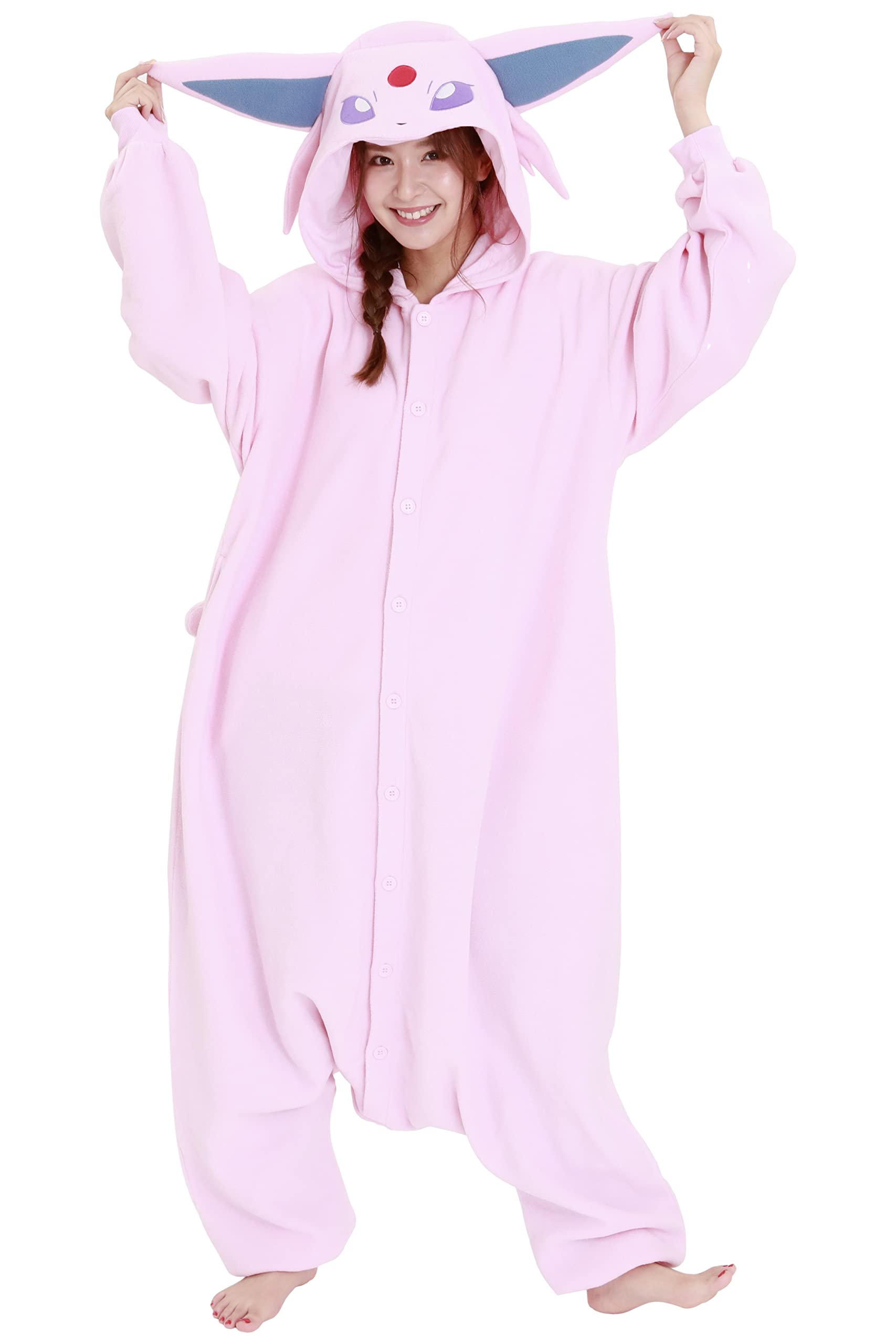 SAZAC Kigurumi - Pokemon - Espeon - Onesie Jumpsuit Halloween Costume - One Size