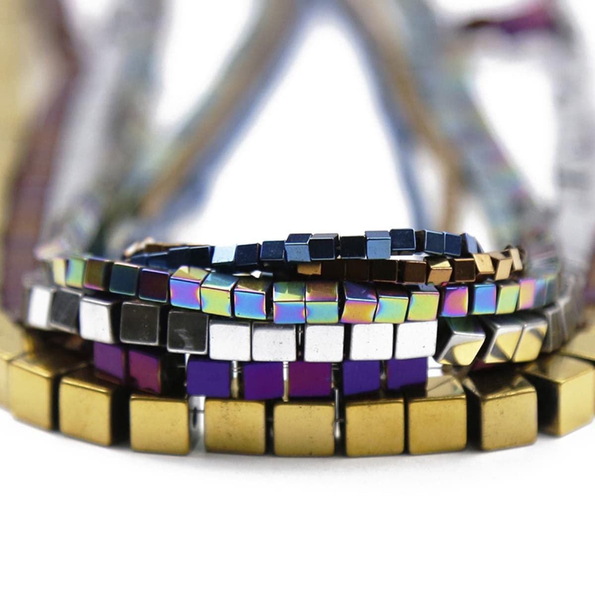 Cubo Di Ematite Misura 3 Mm, Foro 0,8 Mm, 39-40 Cm/filo - Foto 5