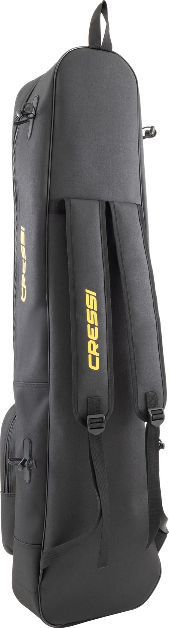 Cressi Helios Fins Backpack Sac à Dos Apnée Pêche sous Marine Plongée avec Tuba 60 L Noir/Jaune