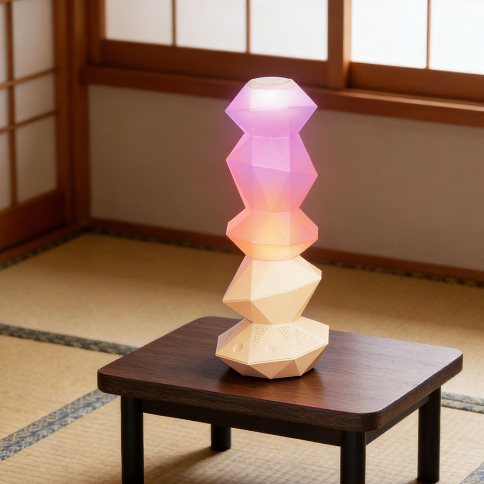 Hyuduo Luce Notturna Musicale con Controllo Bacchetta Cambio Colore RGB, Luce Ambientale da Scrivania Sincronizzazione Musicale modalità Rotante per Arredamento Camera da Letto (WHITE)