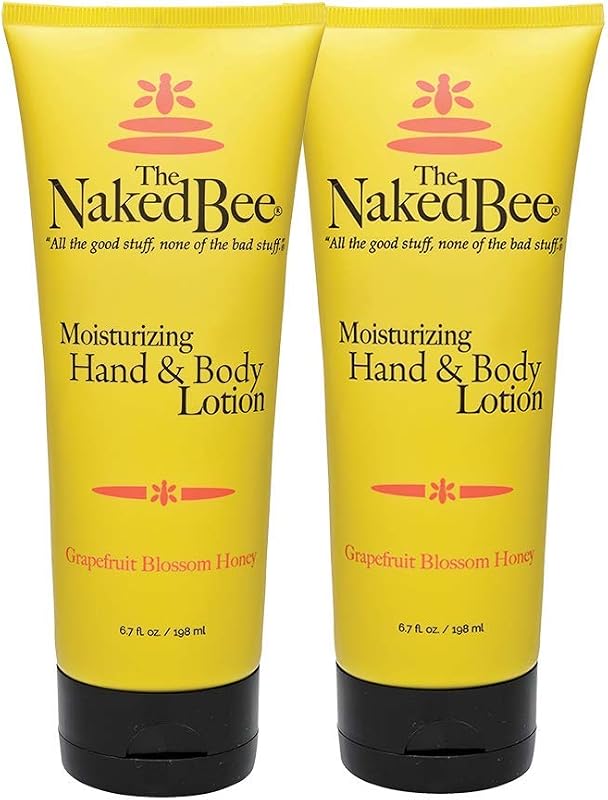 The Naked Bee Loção para Mãos e Corpo com Toranja, Flor e Mel, 6,7 oz — Pacote com 2