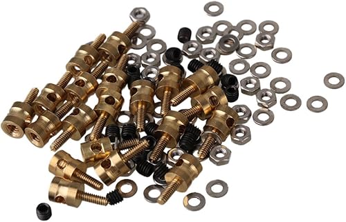 Mxfans Tapón de enlace de varilla de empuje de metal de 0.079 in para helicóptero de avión RC con tornillo y tuerca