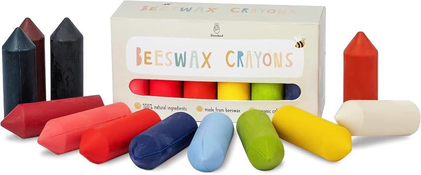 Ehrenkind Beeswax Crayons 12 Vibrant Colors | 100% Natural for toddlers from 1 year | safe food quality | Crayons for Toddlers 1-3