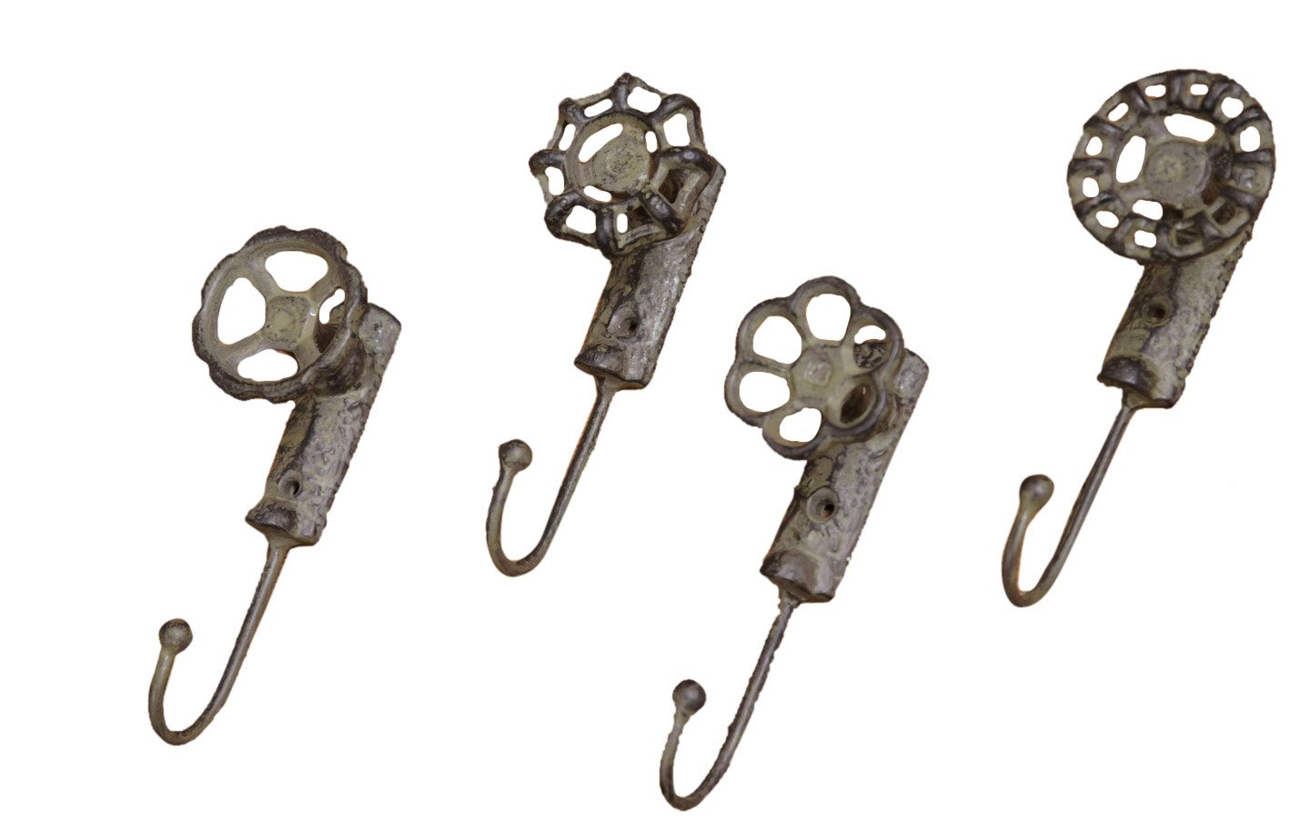 Your Heart's Delight Rustic Metal Garden Faucet Wall Hooks, 2 by 5-1/2-Inch