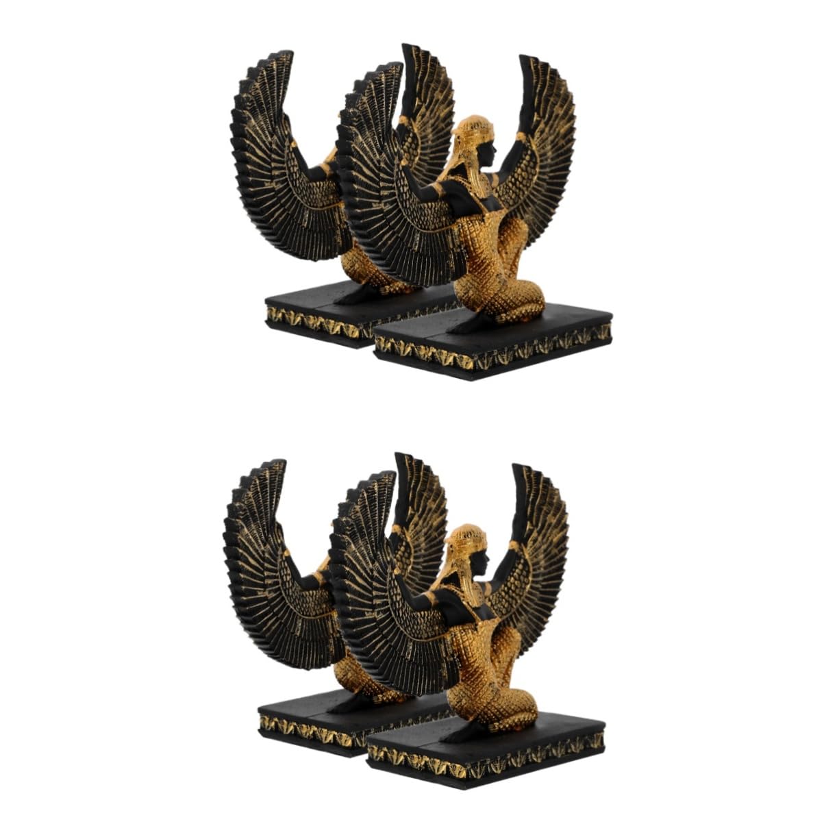 Alipis 4 Pz Ornamenti della statua egiziana statua del re egiziano figurina sfinge egizia Oggetto decorativo per ristoranti decorativo egiziano dea egizia in resina figurina egizia