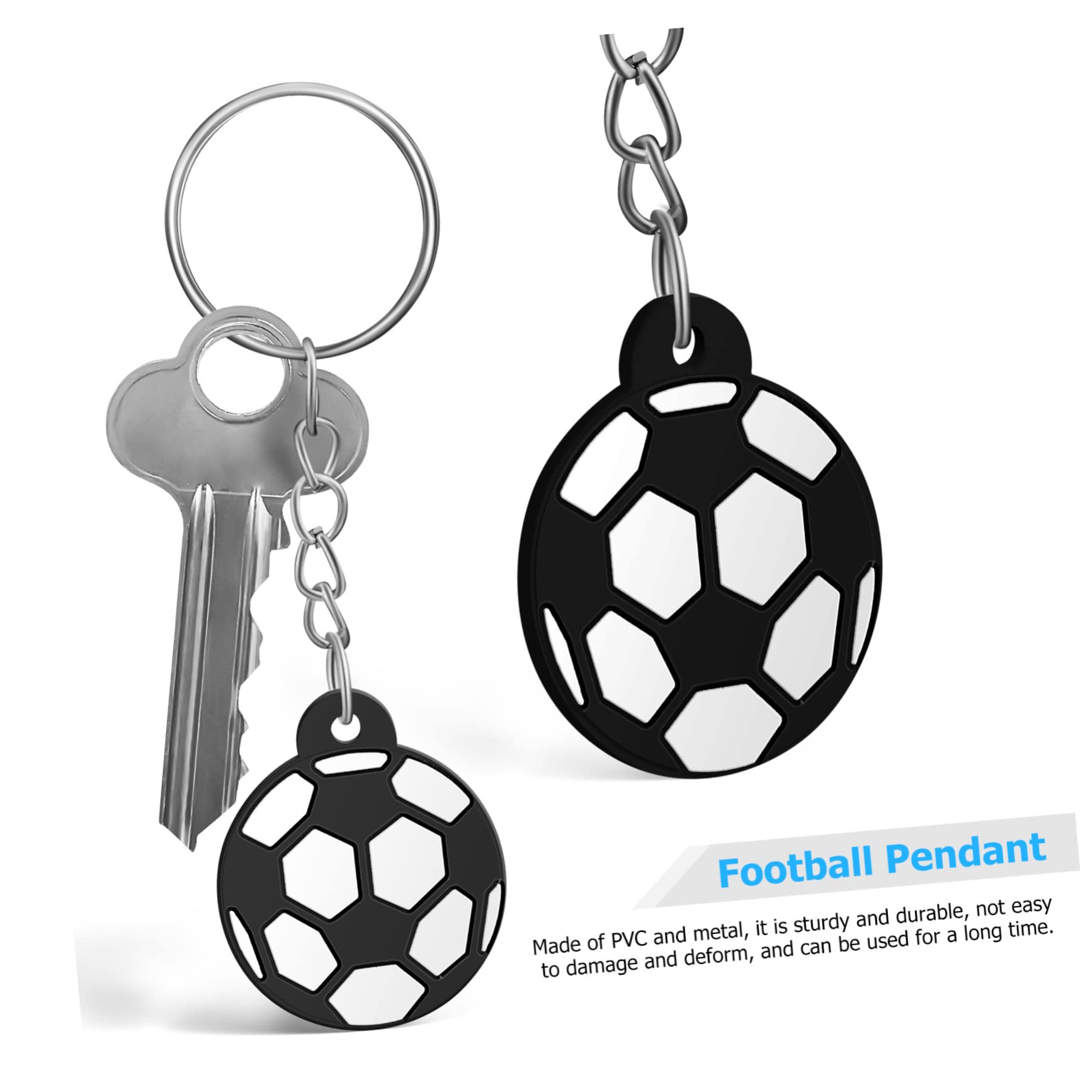 Toddmomy Fußball Schlüsselanhänger Pvc Soft Touch Sportliche Fußball Anhänger Mit Metallring Für Auto Und Rucksackschlüssel Leicht Und Strapazierfähig
