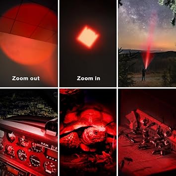 Multi-Color Flashlight Set: Red, Green, Blue & Cool White LED Flashlights (Pack of 4) with Long Range (150 Yards) & 200 Lumens Brightness