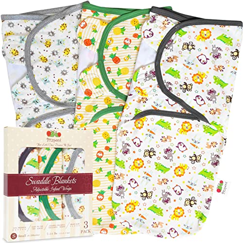 Image of Baby Swaddle Blanket Wrap for Newborn Boy & Girl - Baby Swaddles 0-3 Months - Velcro Swaddle - Baby Swaddlers - Adjustable Infant Swaddling Blankets - Baby Swaddle Sleep Sacks - Infant Swaddle Warp