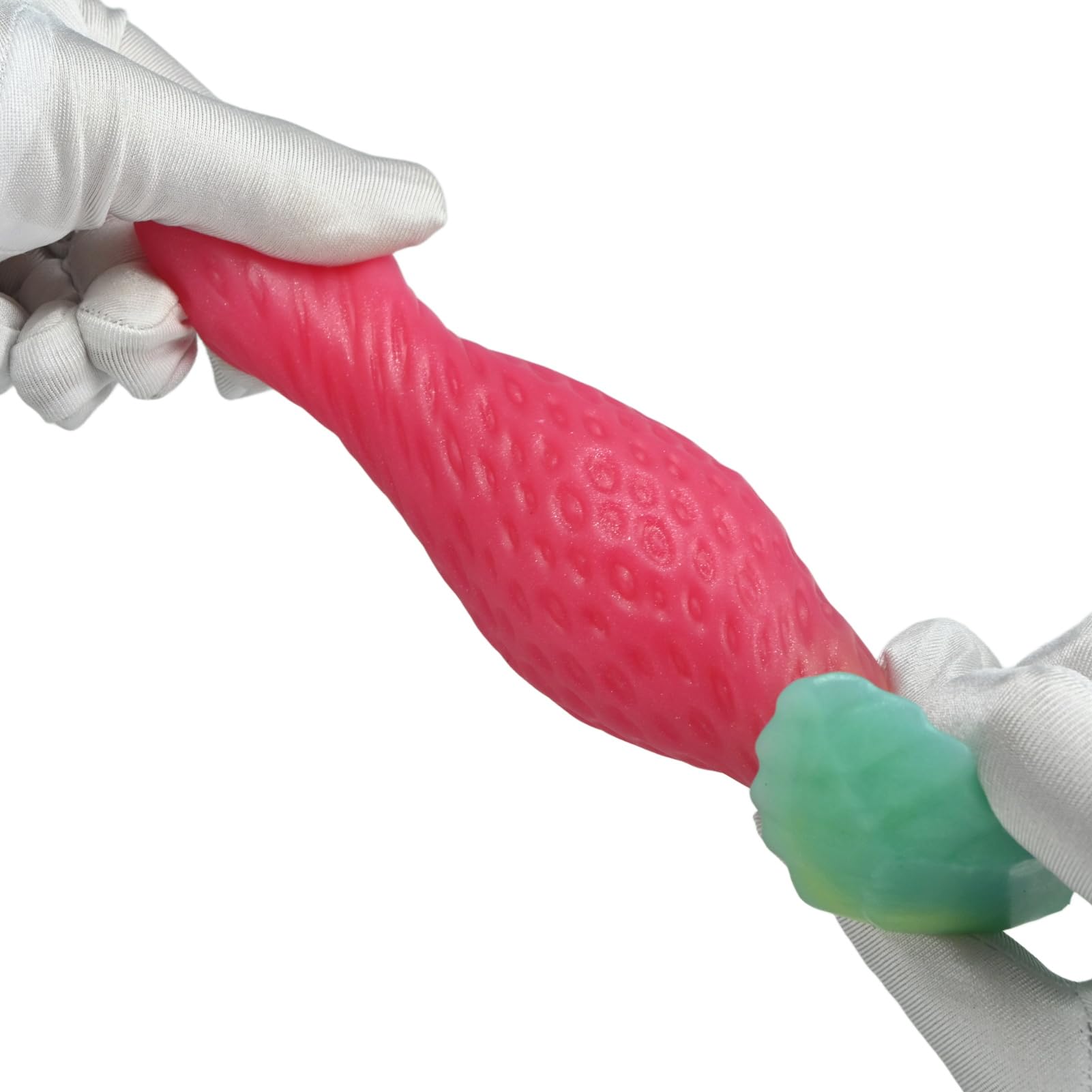 Soft Strawberry Butt Plug Anal Stretcher Prostate Massager Liquid Silicone Realistic Dildo G-spot Stimulation Anal Sex Toys for Advanced Men Women Couple Romi (): S
