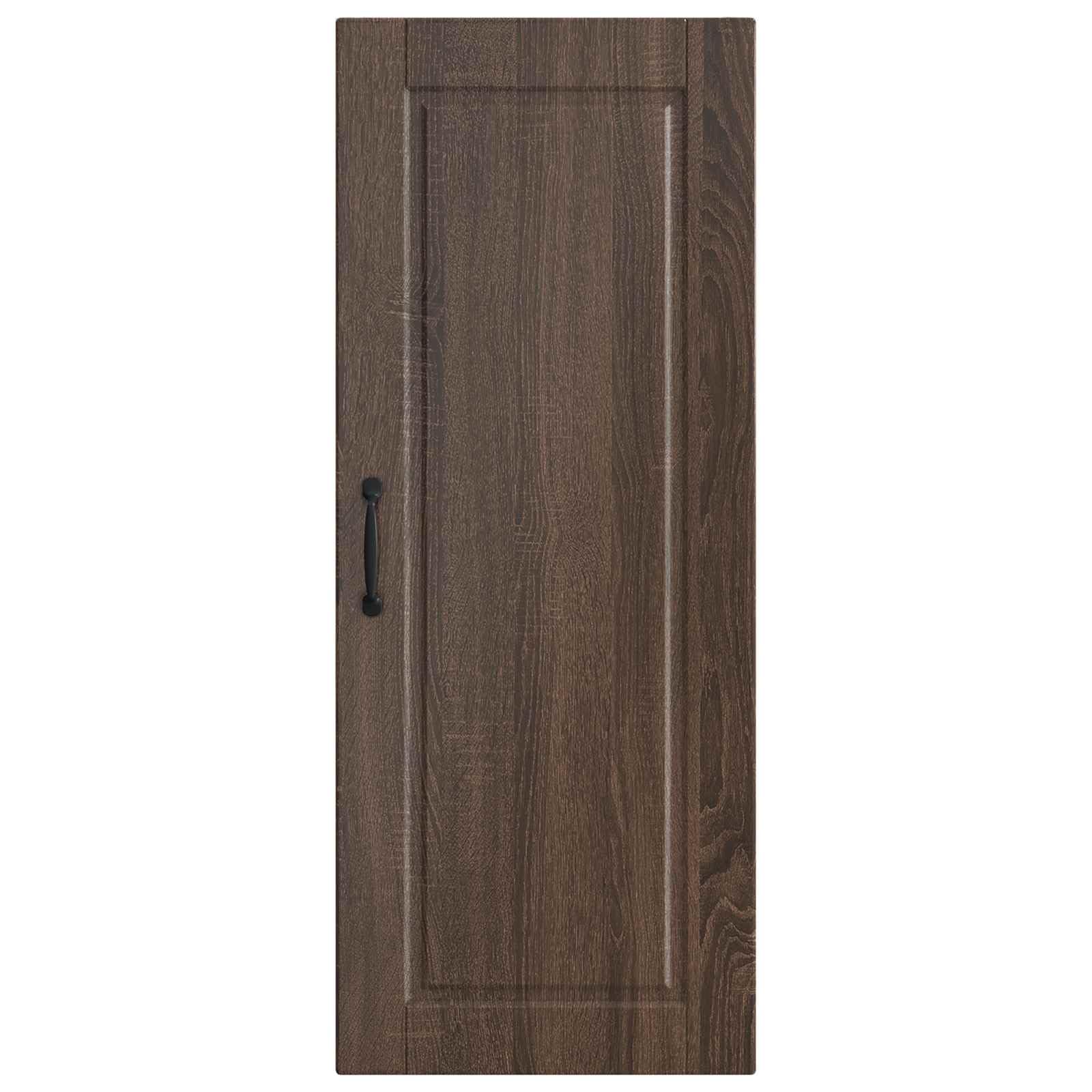Moderner Küchenschrank aus brauner Eiche, hoch, 40 x 31 x 100 cm, 3 Ablagen, stilvoller Holzschrank für Küche und Esszimmer, eleganter Schrank