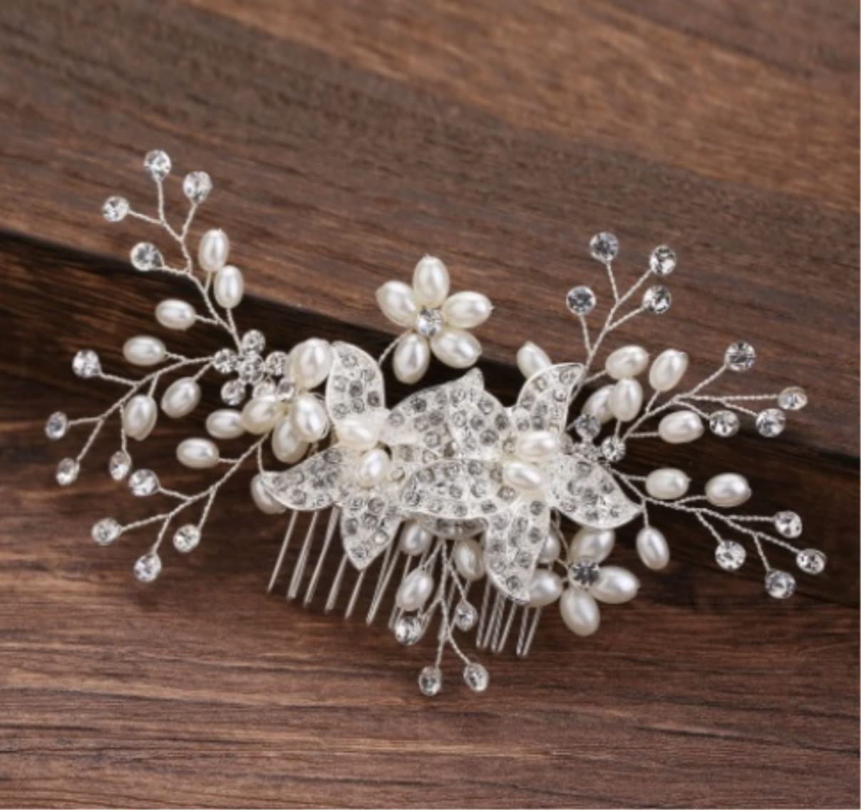 Grzebienie Boczne Grzebień do Włosów Wesele Grzebień Do Włosów Brides Czerwone Kwiaty Cyrkonie Boczny Grzebień Do Włosów Ślubne Akcesoria Do Włosów Klip Grzebień Chluba