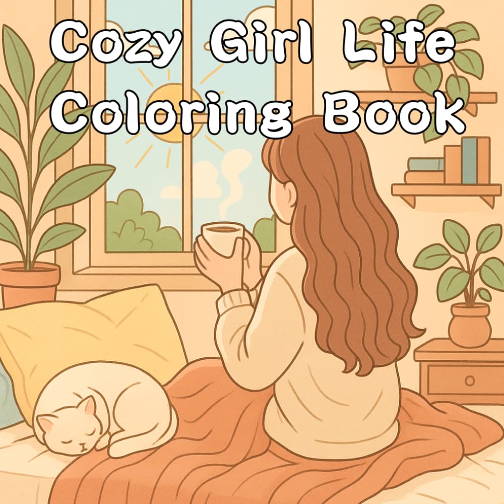 Cozy Girl Life Coloring Book: Relaxing Spaces • Self Care • Cozy Moments