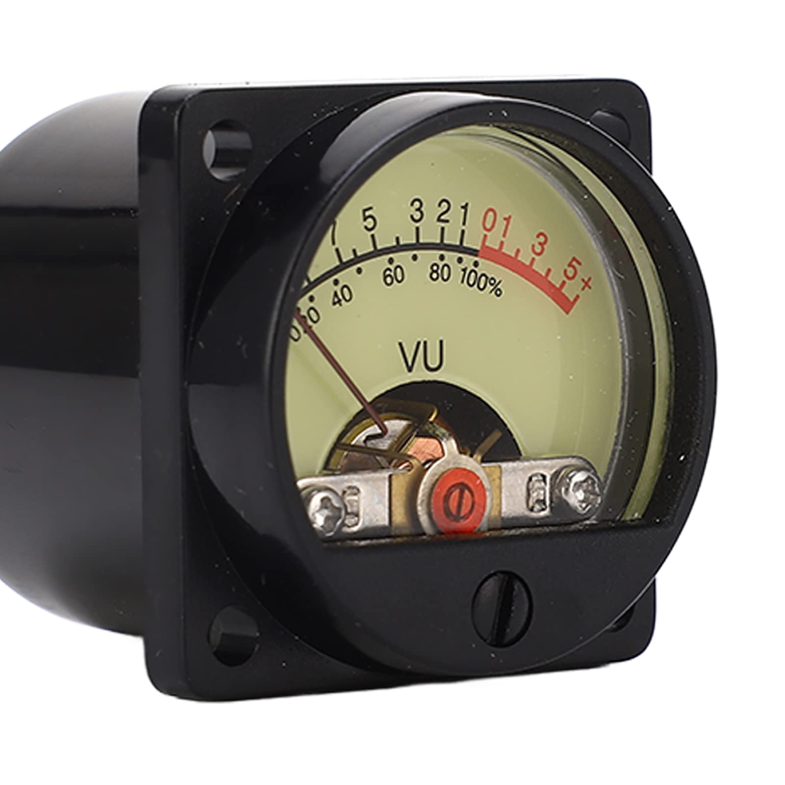 KIMISS Vu-mètre de Haute Précision avec Cadran Pointeur Jaune et Rétroéclairage LED Blanc pour Applications Audio de Panneau d'amplificateur