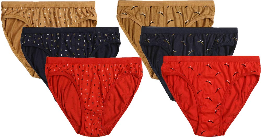 MSIU- Bikini Panty for Woman and Girl Cotton Panty Soft Innerwear Brief Hipster Panty Combo Set Pack of 6 Size S Multicolour-image-32