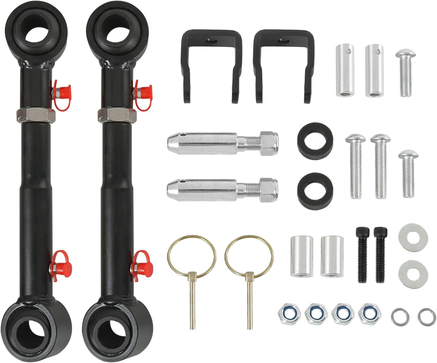 Adjustable Front Swaybar Quicker Disconnect System with 2.5" - 6" Lift for 1997-2006 Jeep Wrangler TJ 1984-2001 Cherokee XJ Quicker Disconnect Sway Bar Links