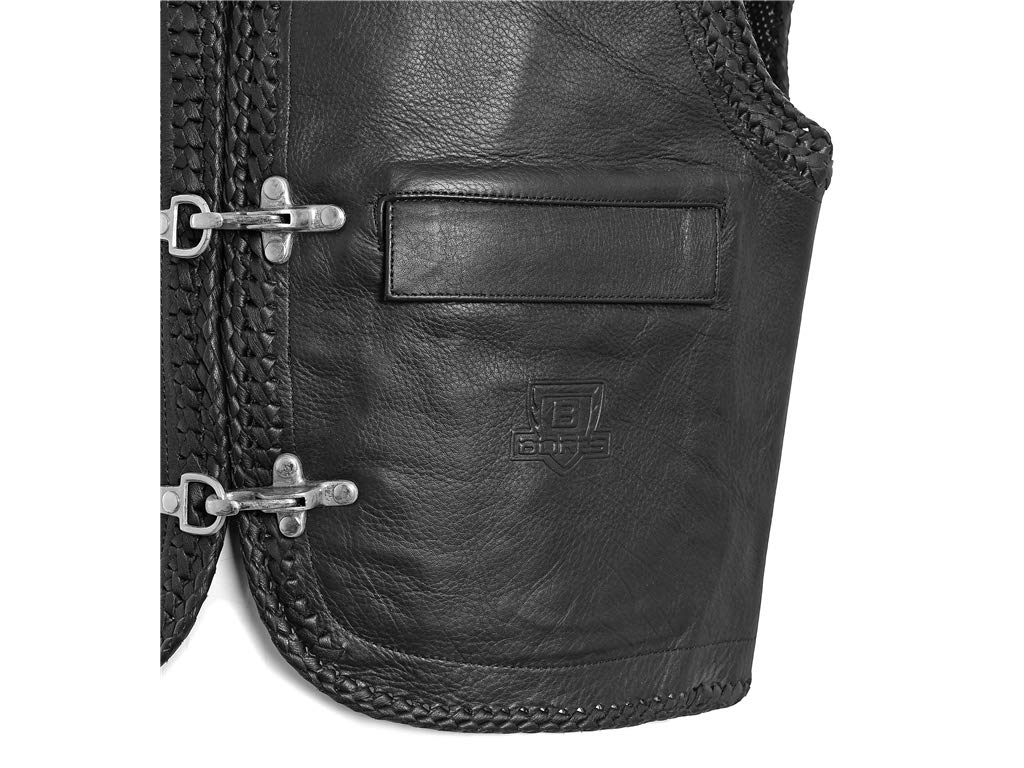 Bores Sunride 5 Leder Lederweste mit Seitlicher Weitenverstellung, Schwarz, Größe 3XL | Lederkonstruktion