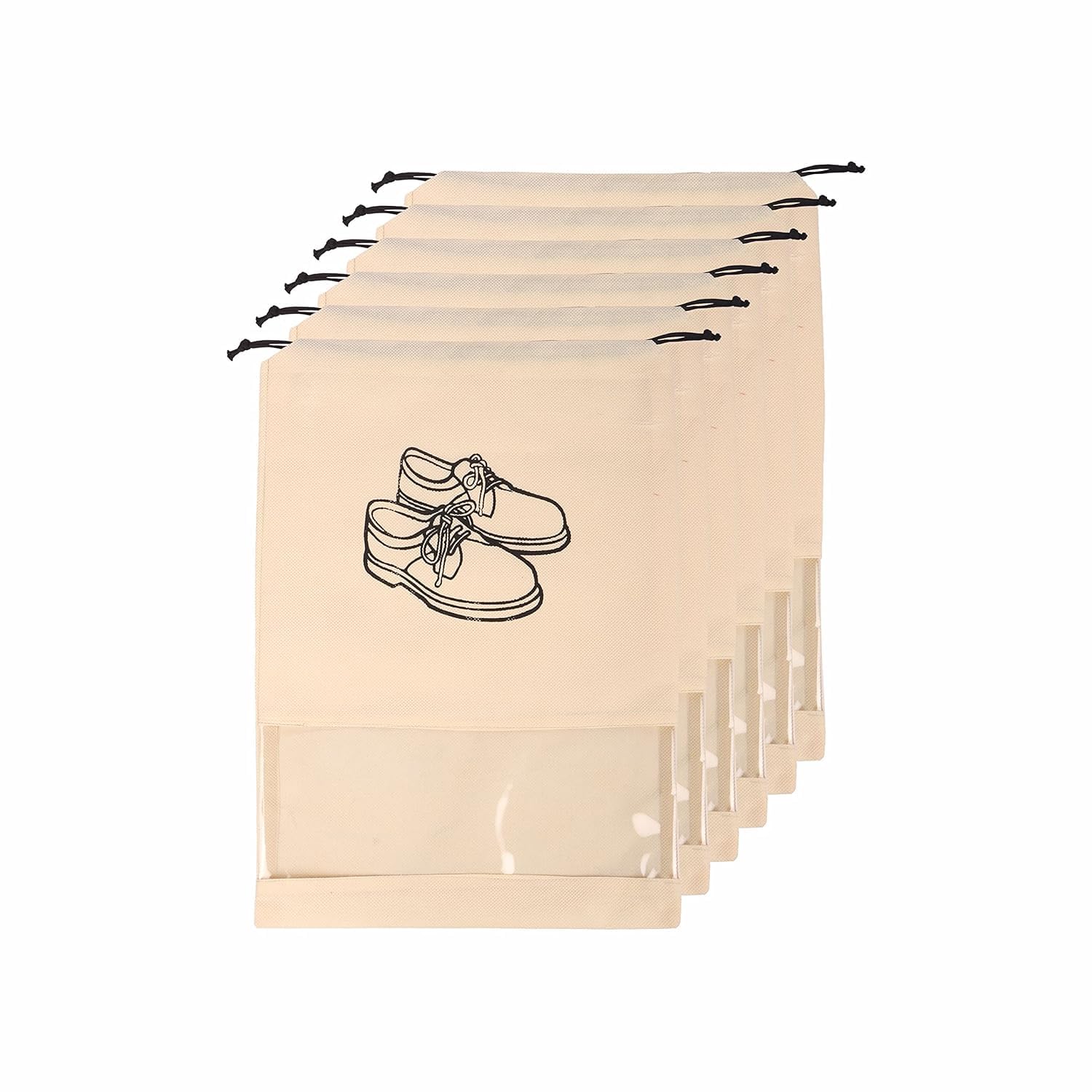 Shoe Bag for Travel & Storage Travel Organizer for Women & Men Travel Accessories Shoe Organizer Shoe Bags Pouches Travel Shoe Cover (Pack of 9 Beige)-image-44