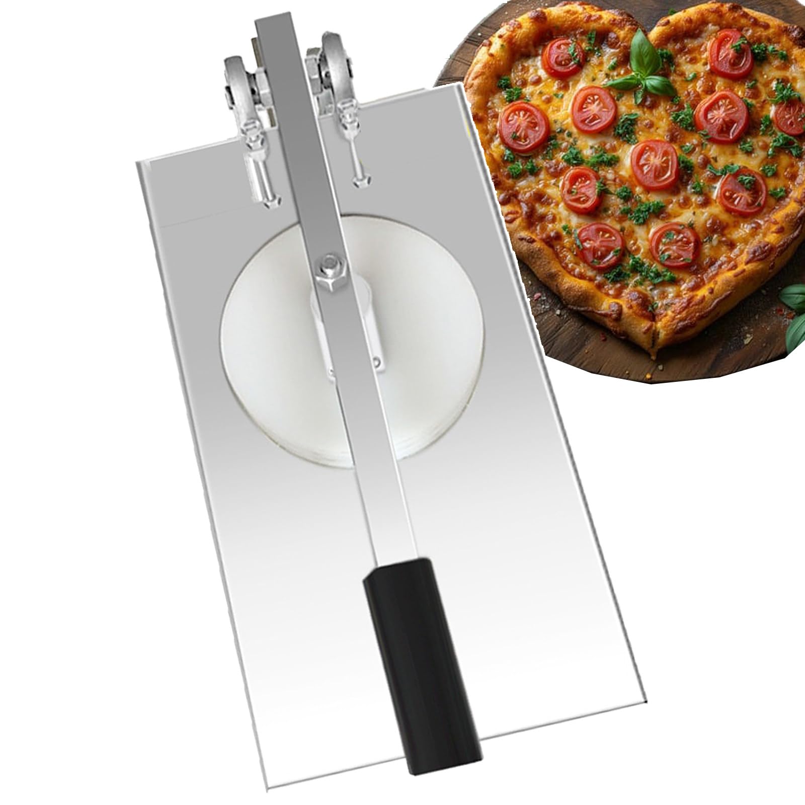 Pressa per pizza pressata a mano, macchina per pressare l'impasto manuale della pizza in acciaio inossidabile, utensile da cucina per pizzaioli antiaderenti per negozi di cibo occi(20 centimetri)