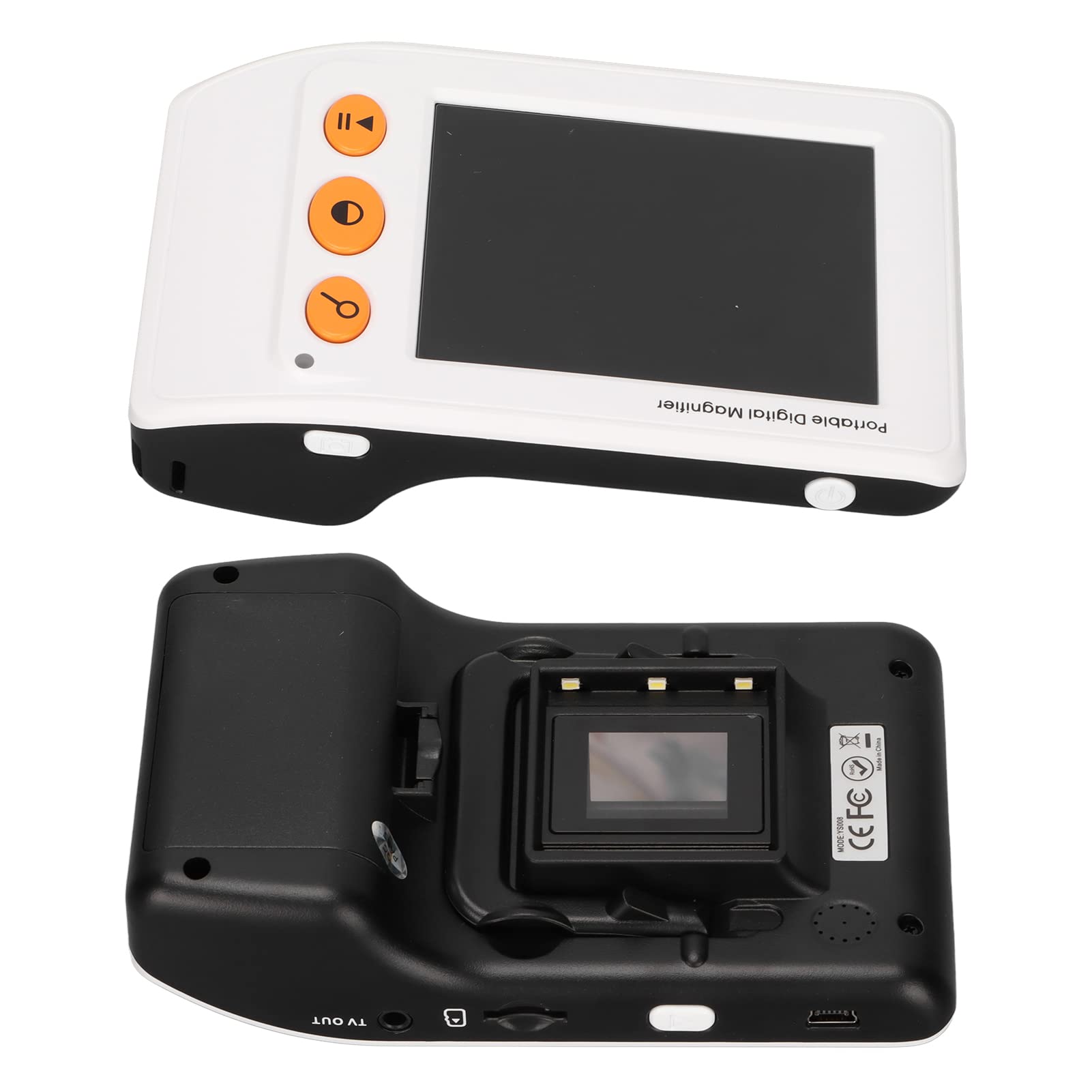 Loupe Vidéo Numérique Portable, Aides à la Lecture électroniques Portables Pliables de 3,5 Pouces avec écran LCD, Zoom 2x-25x, 8 Modes de Couleur, pour Les Daltoniens à Basse