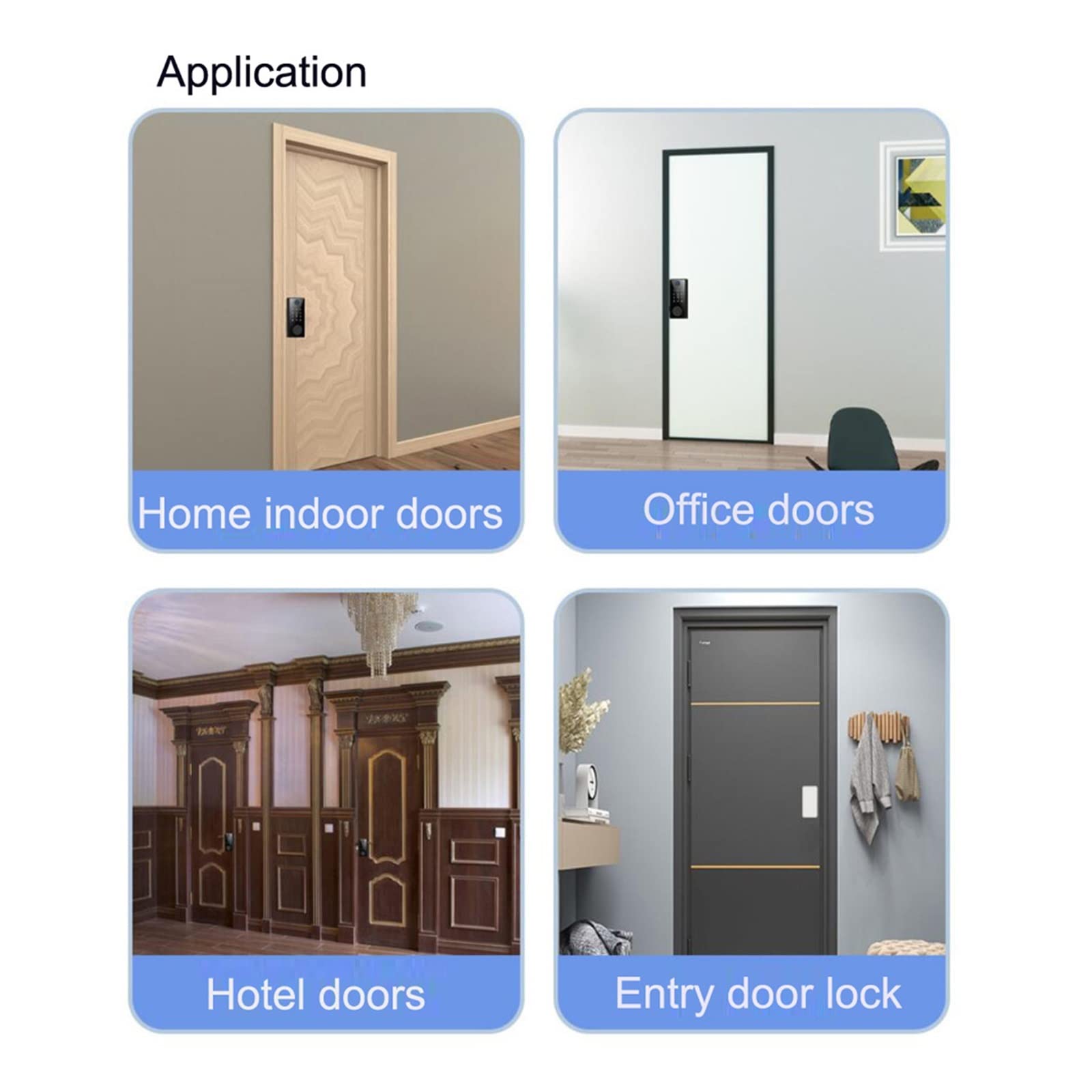 Zamek do drzwi bezkluczykowych Tuya Smart Deadbolt zamki Wejście do drzwi Przedni Keyless Klawiatura z czytnikiem linii papilarnych Cyfrowy zamek do mieszkania domowego(TYPE 6)