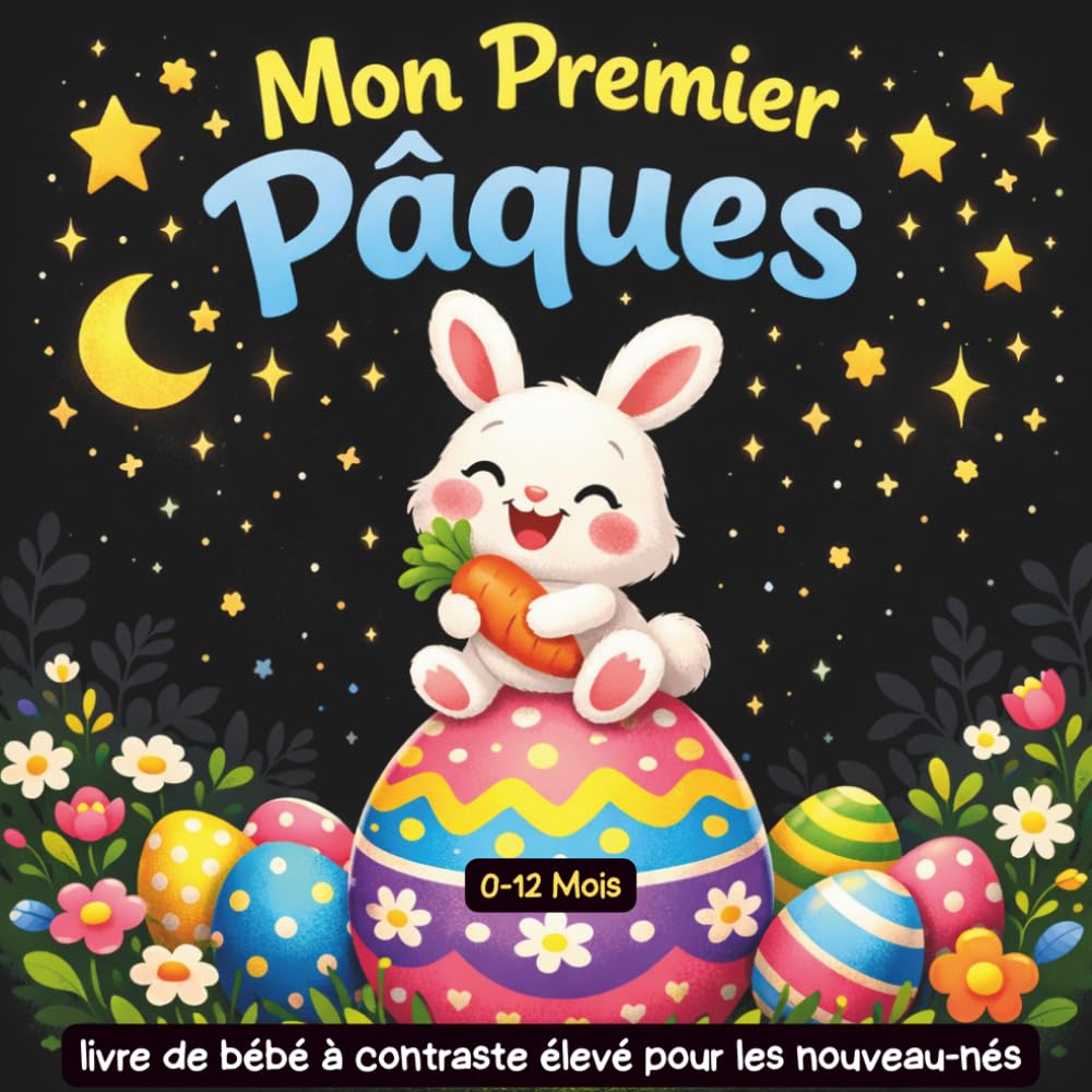 Mon Premier Pâques livre de bébé à contraste élevé, pour les nouveau-nés 0-12 Mois: Images en noir et blanc sur le thème de Pâques, parfaites pour la stimulation visuelle et sensorielle des bébés