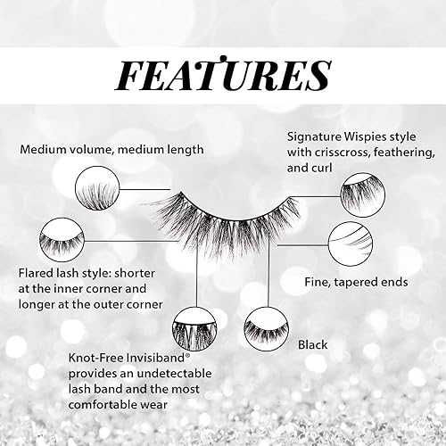 Miniatura 4 de Ardell Pestañas postizas de visón sintético Demi Wispies, sin nudos, pestañas reutilizables para una mezcla sin costuras, paquete de 4