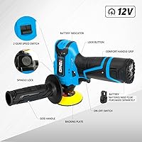 Vista 2 de DNA MOTORING TOOLS-00167 - Juego de herramientas de pulido inalámbrico de 12 V, velocidad de 2 velocidades para detalles de automóviles/pulido