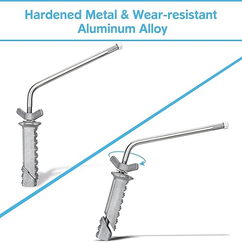 Miniatura 5 de TOPOWN Soporte de caña de pescar de aluminio para hervidor de agua marina, se adapta a soportes cilíndricos estándar con una funda de goma interna