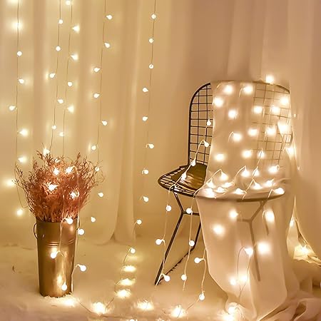 Amazon Co Jp Sungale フェアリーライト電飾led 5m50個led 電池式 イルミネーションライト クリスマス 飾りツリー Led電球庭 ライト屋外防水イルミ室内枕元 ライト Ledに適してベッドルーム アウトドア 結婚式 庭対応 誕生日 電飾 キャンプライト 防雨型 電球色