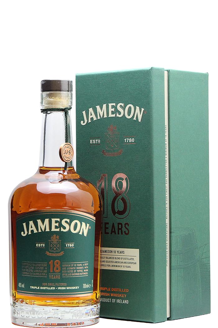 Amazon.co.jp: ジェムソン 18年 700ml 【伝統と18年の熟成が紡ぐ、極上