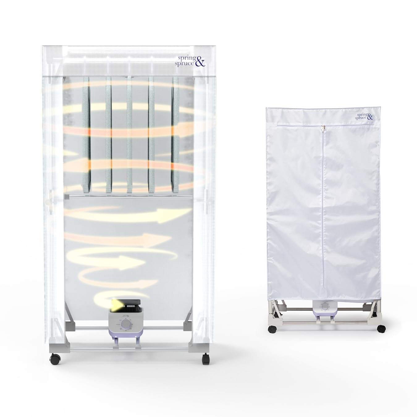 Spring & Spruce Heated Airer with Cover - Grey - Extra Large